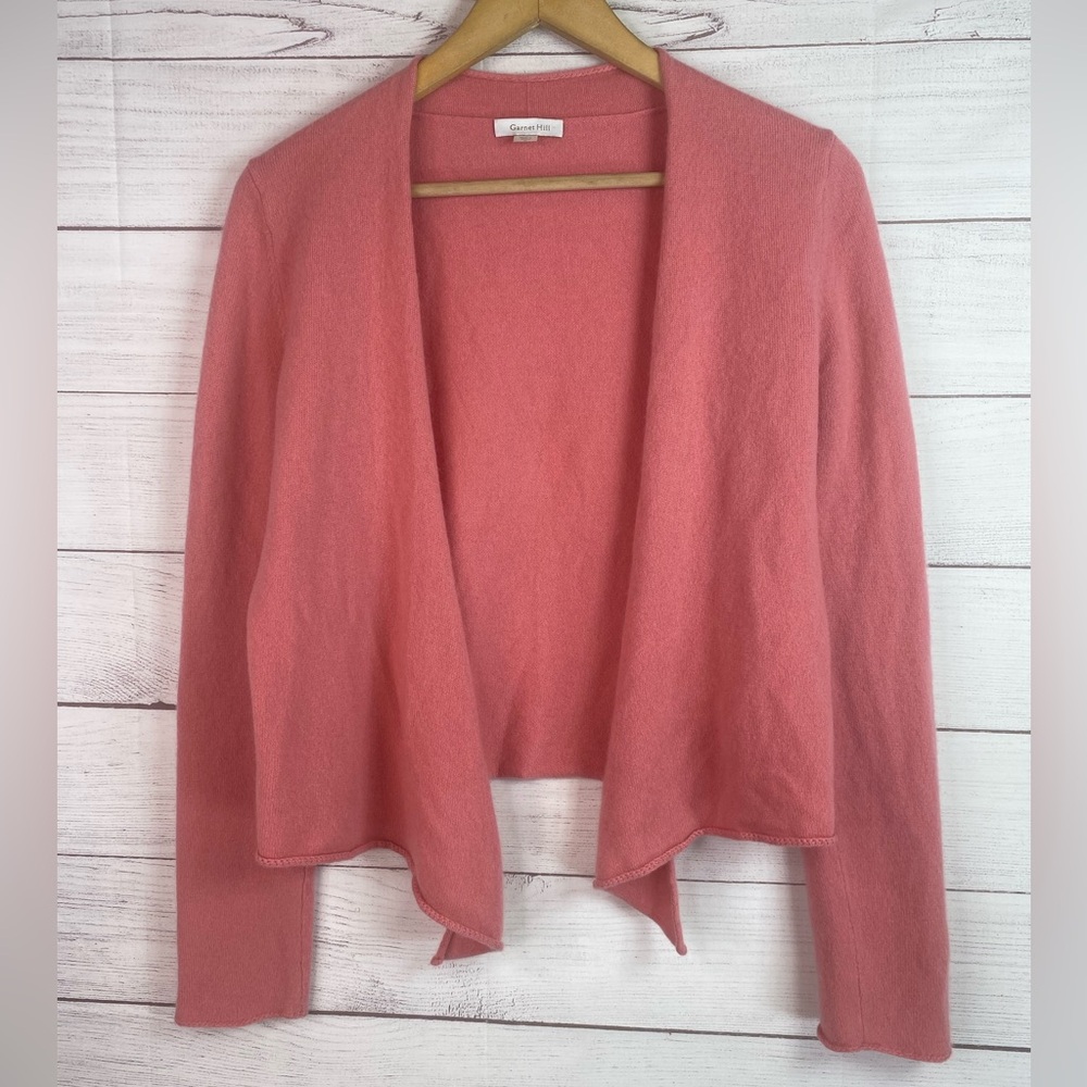 Garnet Hill Women’s 100% Cashmere Open Front Sweater